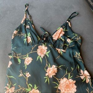 Satin floral maxi dress